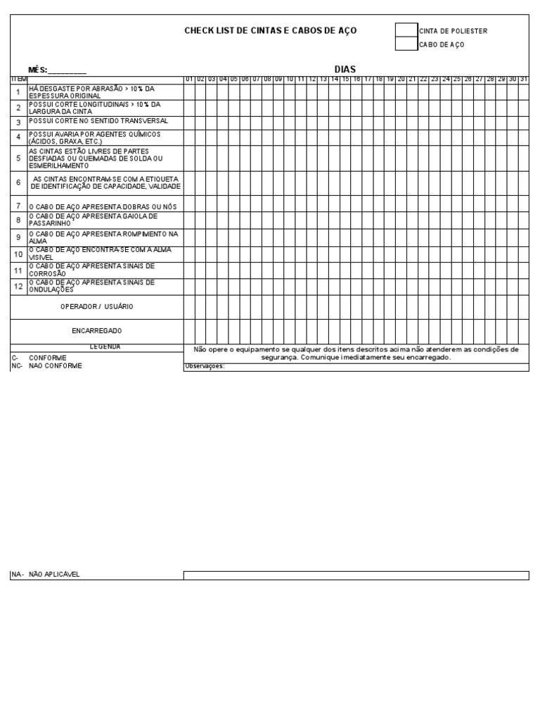 Check List Da Retífica | PDF | Máquinas | Engenharia Civil