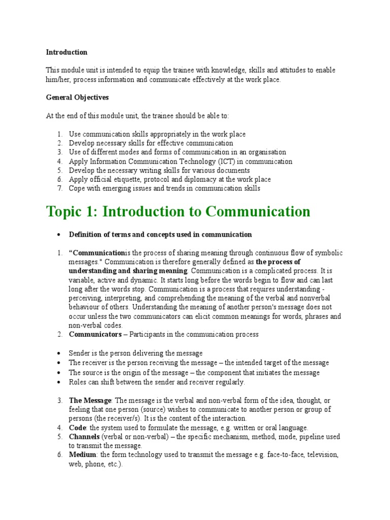 Communication Skills for Workplace Success | PDF | Nonverbal ...