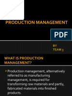 PRODUCTION - MANAGEMENT - It