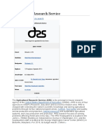 Agricultural Research Service: Jump To Navigation Jump To Search