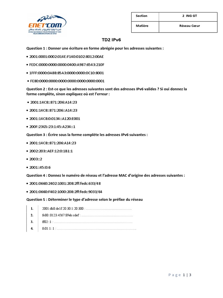 Guide pratique sur les adresses IPv6 | PDF | I Pv6 | Protocoles Internet