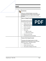 Printable Instruction Desing Document Template PDF