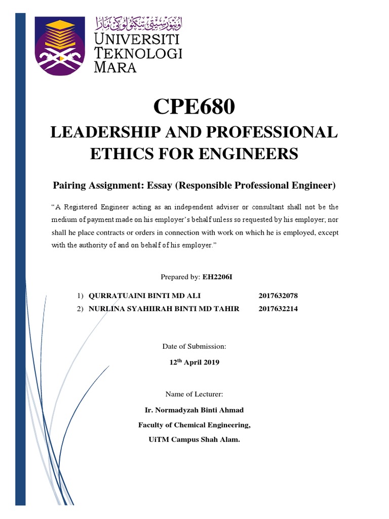 Responsible Engineering Ethics Overview | PDF | Engineer | Autonomy