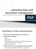 Improving Data and Document Management