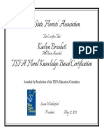 Texas State Florists' Association Kaelyn Brushett TSFA Floral Knowledge-Based Certification