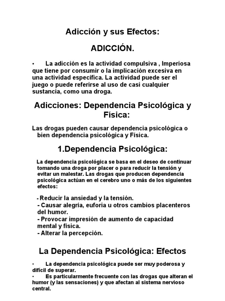 Adicción: Impacto y Dependencias | PDF | Despachador de drogas | Drogas, image size:768x1024