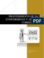 Procedimiento de No Conformidad y Acciones Correctivas