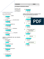 Actividad en Segunda Lengua: Present Continuous