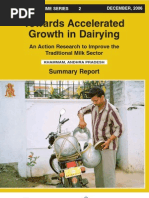 Towards Accelerated Growth in Dairying: Summary Report