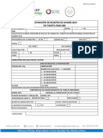 Preparación de Muestra de Sangre Seca en Tarjeta para Dbs