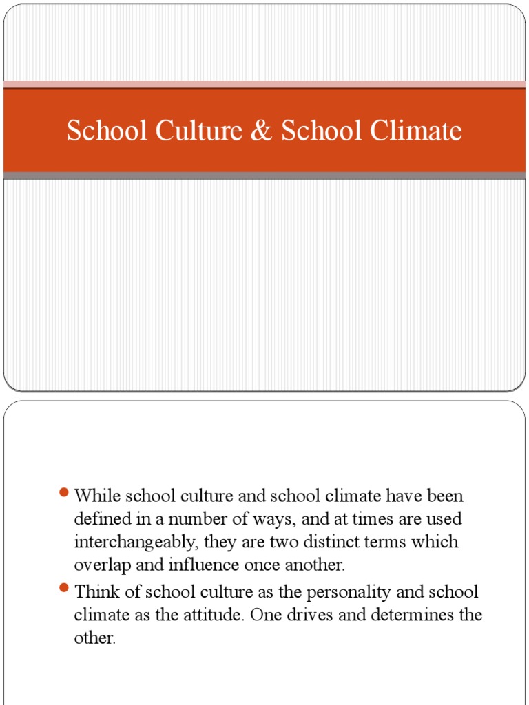Understanding School Culture and Climate | PDF | Wellness | Science ...