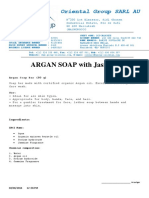 ARGAN SOAP With Jasmine Data Sheet