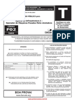 f02 T Operador de Maquinas Pesadas Moto Niveladora