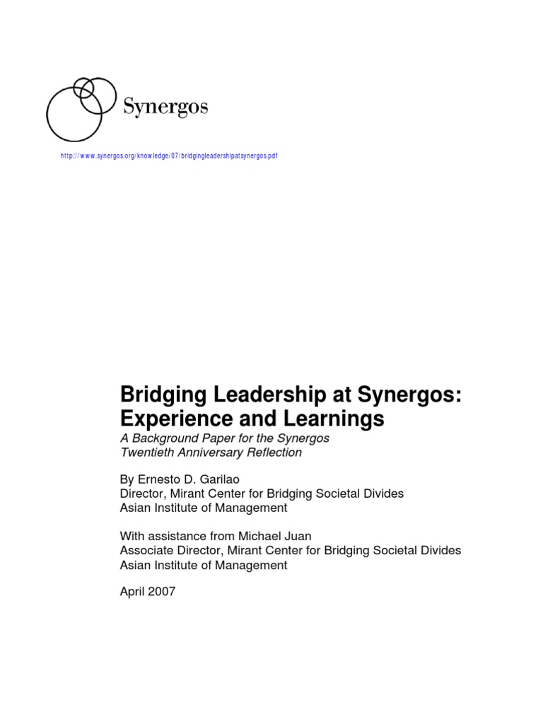 Bridging Leadership Insights at Synergos | PDF | Competence (Human ...