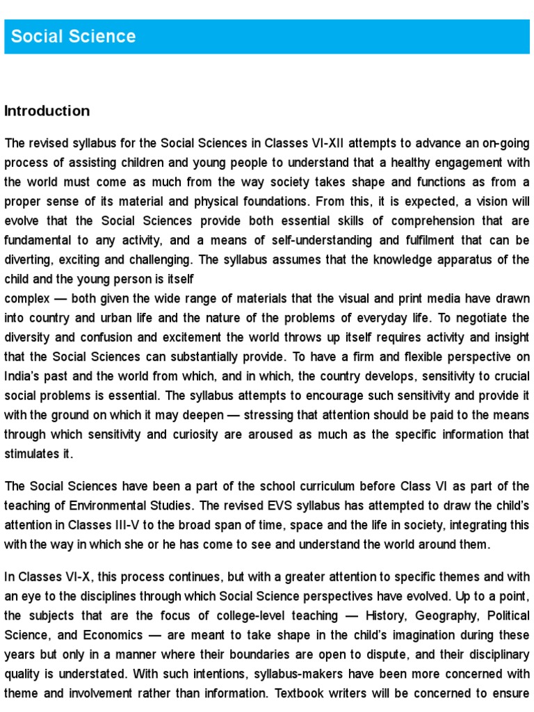 Index PDF Social Science Curriculum