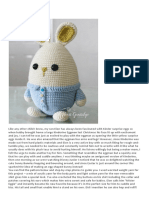 Crochet Easter egg bunny