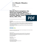 1583 Eduardo Pizarro Longomez Una Democracia Asediada Balance y Perspectivas Del Conflicto Armado en Colombia Bogota Grupo Editorial Norma 2004 370 p