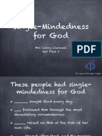 Single-Mindedness For God: Bro Cocoy Claravall HLT Talk 7