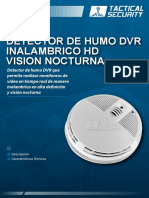 ts9817 Detector de Humo DVR Inalambrico HD Vision Nocturna