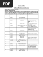 Course Outline Software Requirement Engineering