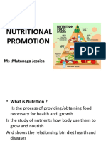Nutritional Promotion: Ms Mutanaga Jessica