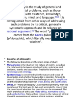 Philosophy - The Study of Fundamental Problems Less Than 40 Characters