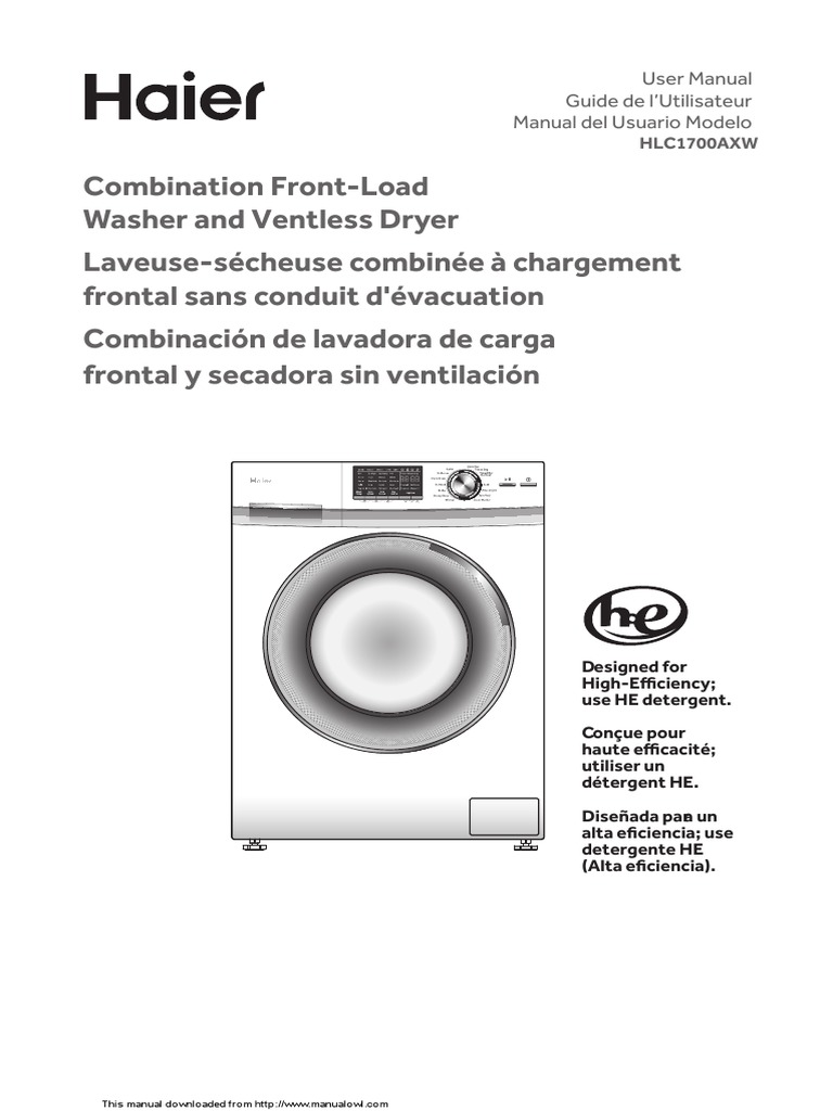 Manual PDF Washing Machine Ac Power Plugs And Sockets