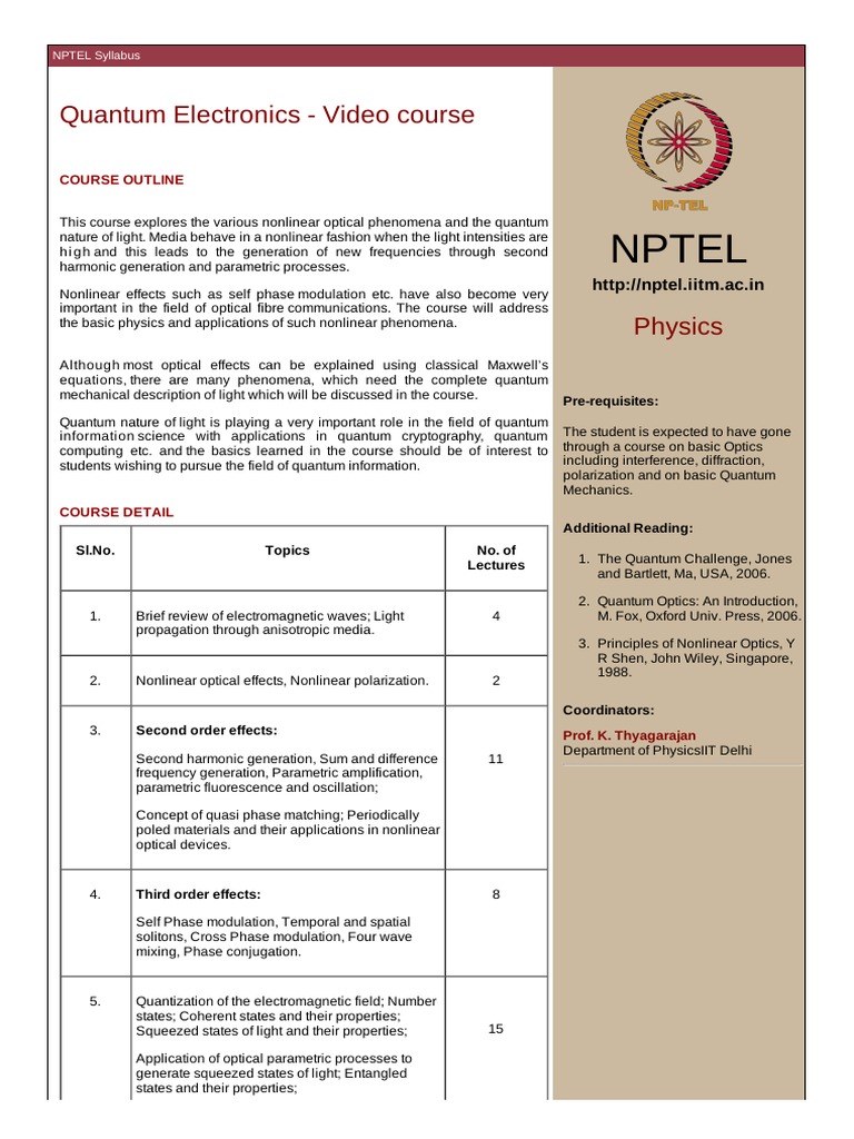 Nptel Quantum Algorithms Via Linear Algebra