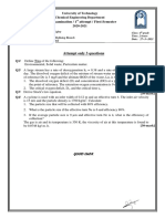 Attempt Only 3 Questions: Final Examination / 1 Attempt / First Semester