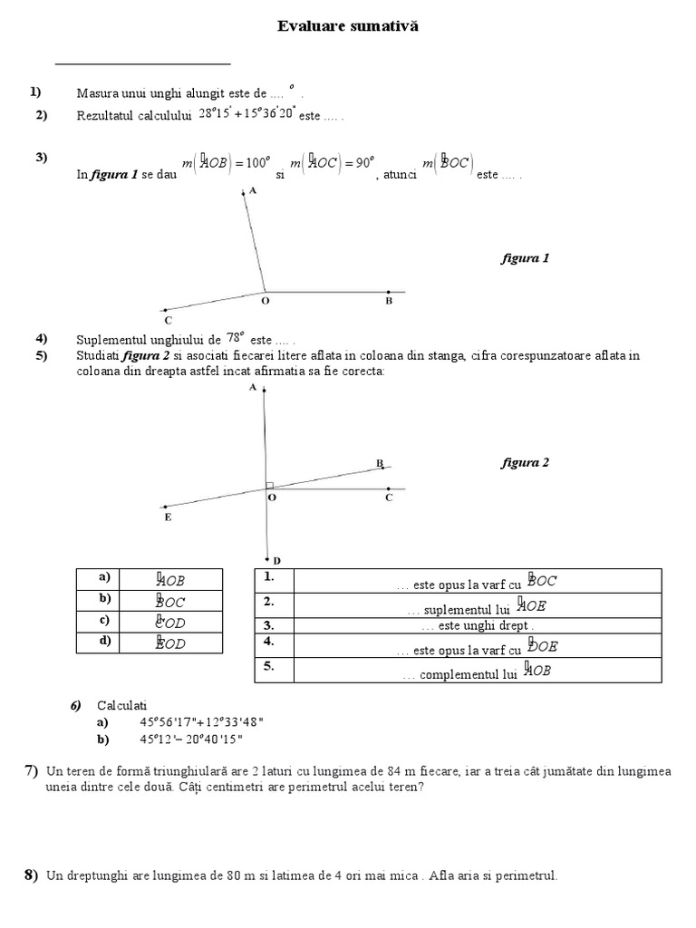 evaluare nationala clasa 6 matematica si stiinte 2018 pdf