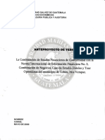 Anteproyecto de Tesis Caso de Estudio Hoteles y Tour Operadoras Del Municipio de Cobán Alta Verapaz