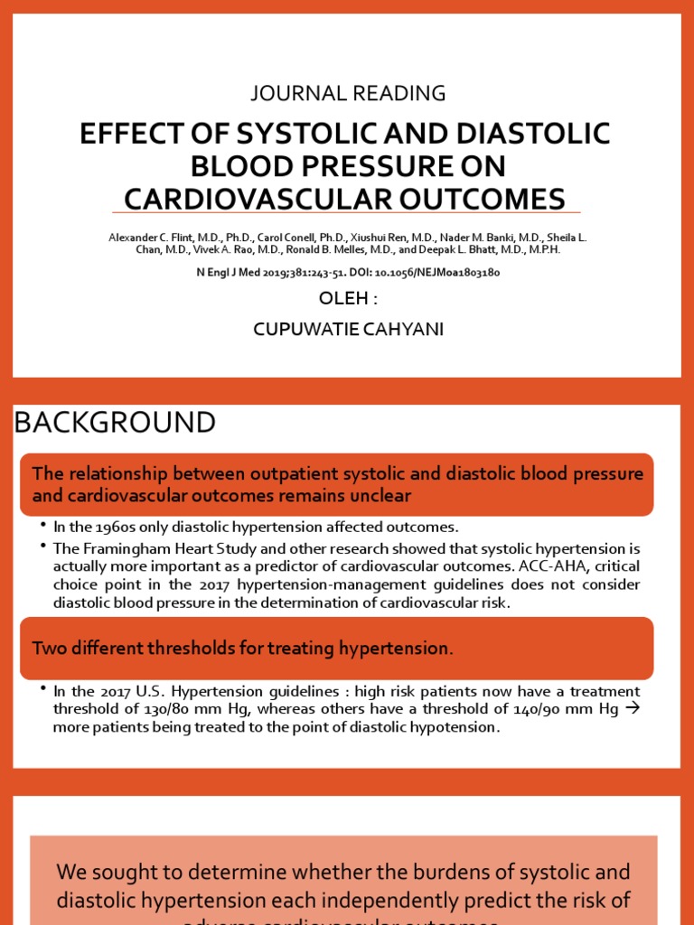 Effect of Systolic and Diastolic | PDF | Blood Pressure | Hypertension