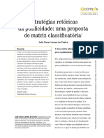 Estratégias Retóricas Da Publicidade: Uma Proposta de Matriz Classificatória