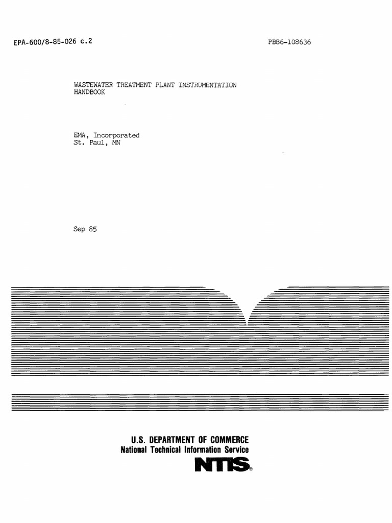 Wastewater Treatment Plant Instrumentation EPA600/885026 c.2