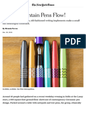 Let the Fountain Pens Flow! - The New York Times