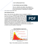 Lab: One Dimensional Vectors Question 1 (15 Minutes) : Solar Radiation Spectrum Modeling