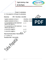 Capital Rationing + Linear Programming Answers - Upload