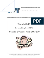 Thierry LEQUEU Travaux Dirigés MC-ET3 Iut Geii - 2 Année - Année 2006 / 2007