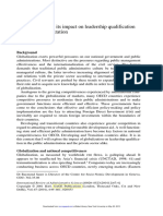 Globalization and Its Impact On Leadership Qualification in Public Administration