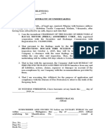 Affidavit of Undertaking BFP
