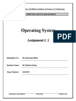 Operating System: Assignment # 1