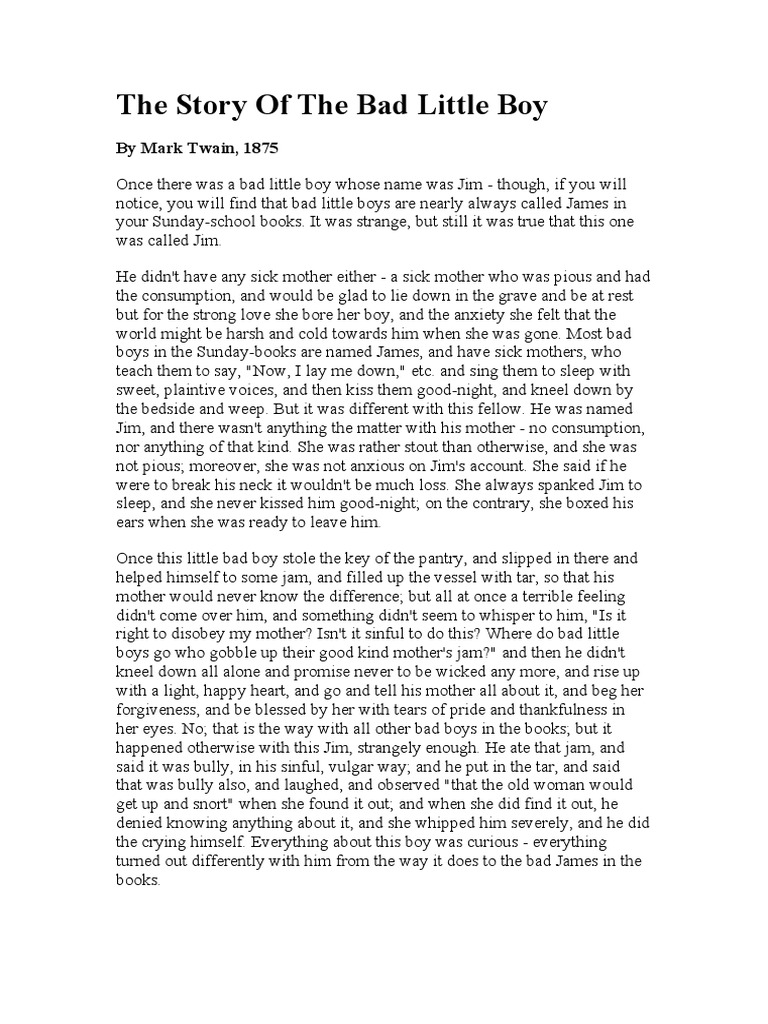 The Story of The Bad Little Boy PDF