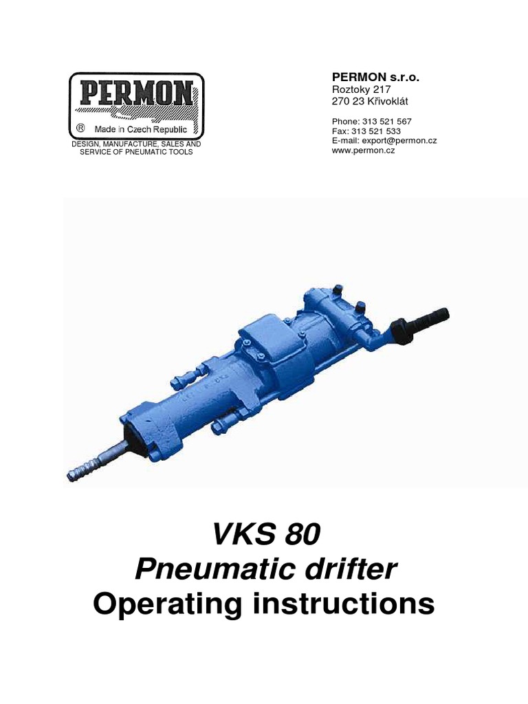 VKS 80 Pneumatic Drifter Instructions | PDF | Screw | Electrical Connector