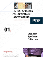 Drug Test Specimen Collection and Accessioning: Clinical Chemistry 2 Laboratory