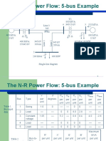The N-R Power Flow: 5-Bus Example: T1 T2 800 MVA 345/15 KV 520 MVA Line 3 345 KV 50 Mi 1 4 3 5