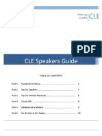 CLE Speakers Guide: Attorney Credits