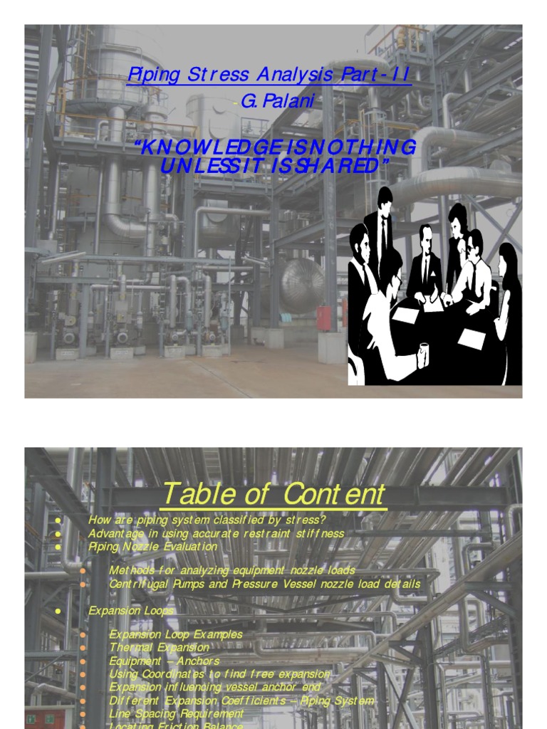 Paldex Seminar2 Stress Analysis PDF Thermal Expansion Stress