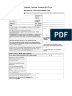 Clinical Attachment Application Form