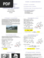 Classical Mechanics Lagrange Mechanics