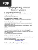 Piping Engineering Technical Interview Question